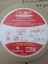 Pocket BVM Bag Valve Mask Resuscitator CPR O2 Tubing Oxygen Ambu IFAK EMT EMS