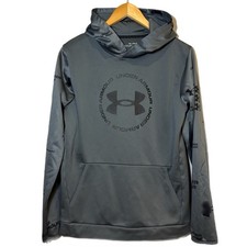 Under Armour Cold Gear Gray Athletic Loose pullover Hoodie Youth Size XL YXL