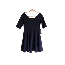 Lulus Fit & Flare Mini Dress – Scalloped Neckline – Size Medium – NWT