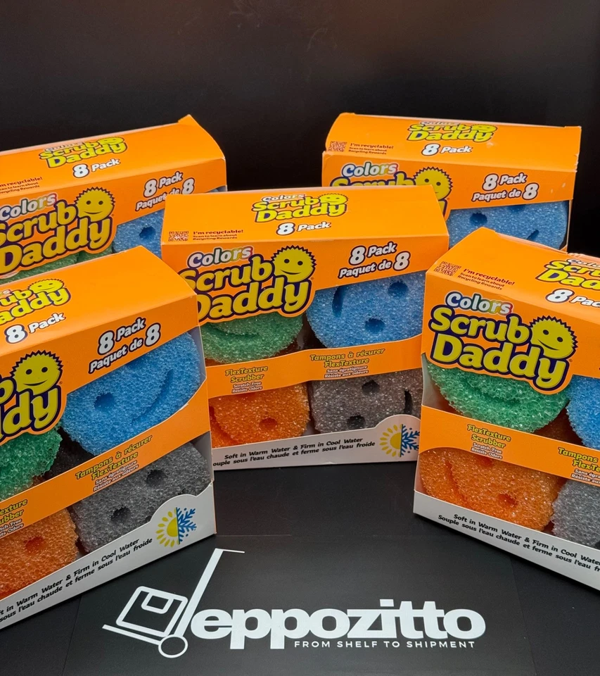Scrub Daddy & Mommy Colors Flex Texture Scrubber Sponges, 8 Pack - Image 2 of 4