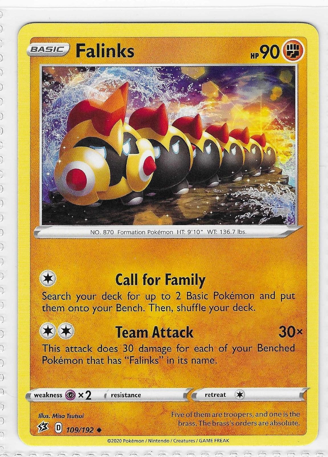 Falinks 109/192 Uncommon Rebel Clash Pokemon Near Mint
