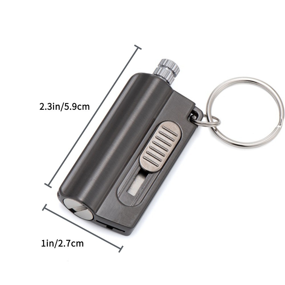 Yaesina Permanent Metal Matchstick Lighter with Knife & keychain (Excluded Fuel)