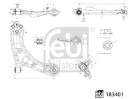 Febi Bilstein Lenker, RadaufhäNgung 183401 FüR KIA