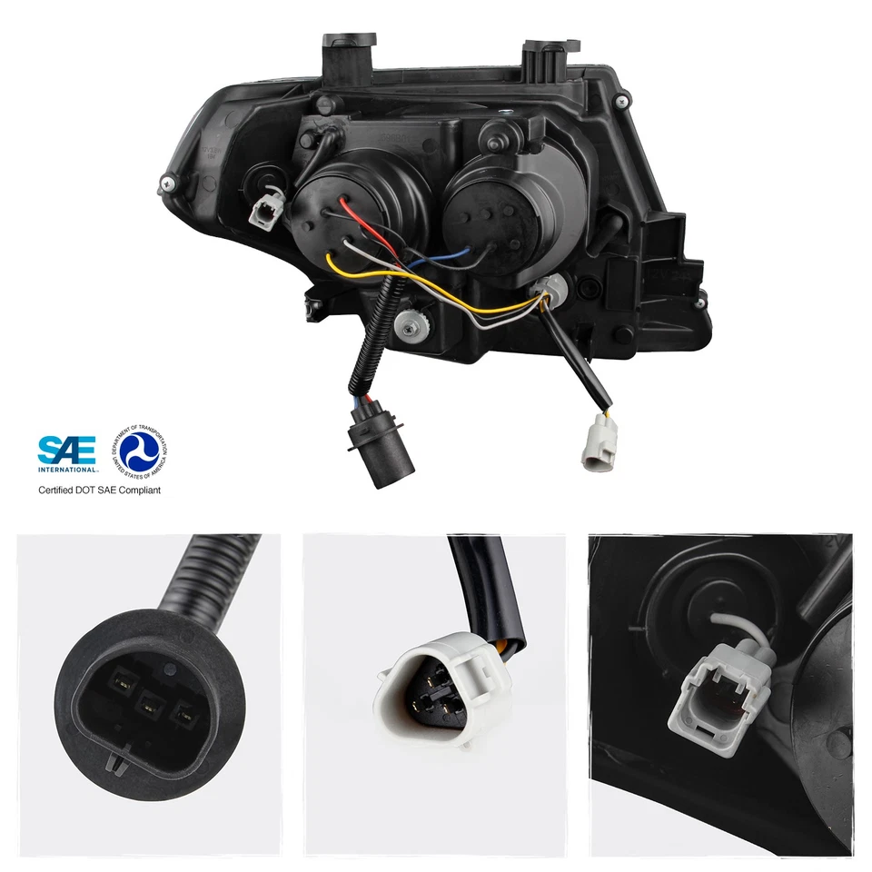 Faro proyector doble LED DRL Switchback para Nissan Frontier 09-21 2009-2021 Foto 3 de 4