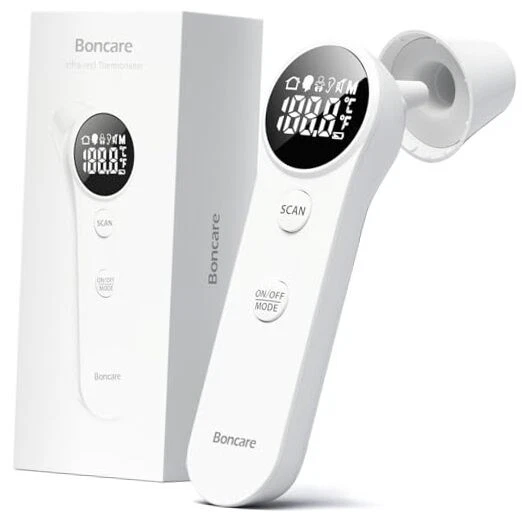 Ear and Forehead Thermometer, 2X Accuracy Infrared Digital Thermometer for