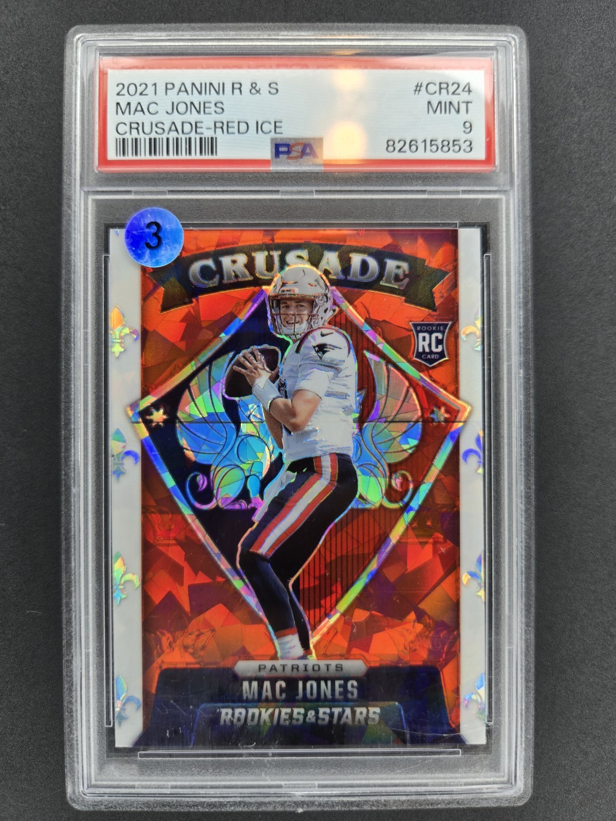 Mac Jones Panini Rookies & Stars Crusade #CR24 Red Ice