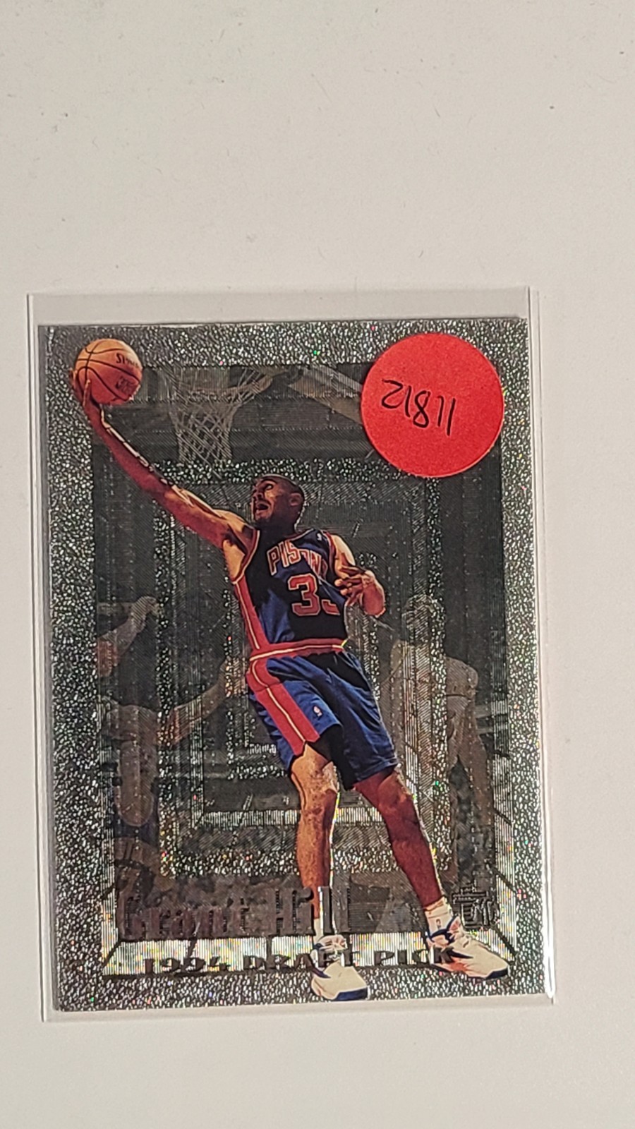 1995 TOPPS EMBOSSED SILVER 1994 DRAFT PICK GRANT HILL DETROIT PISTONS #103