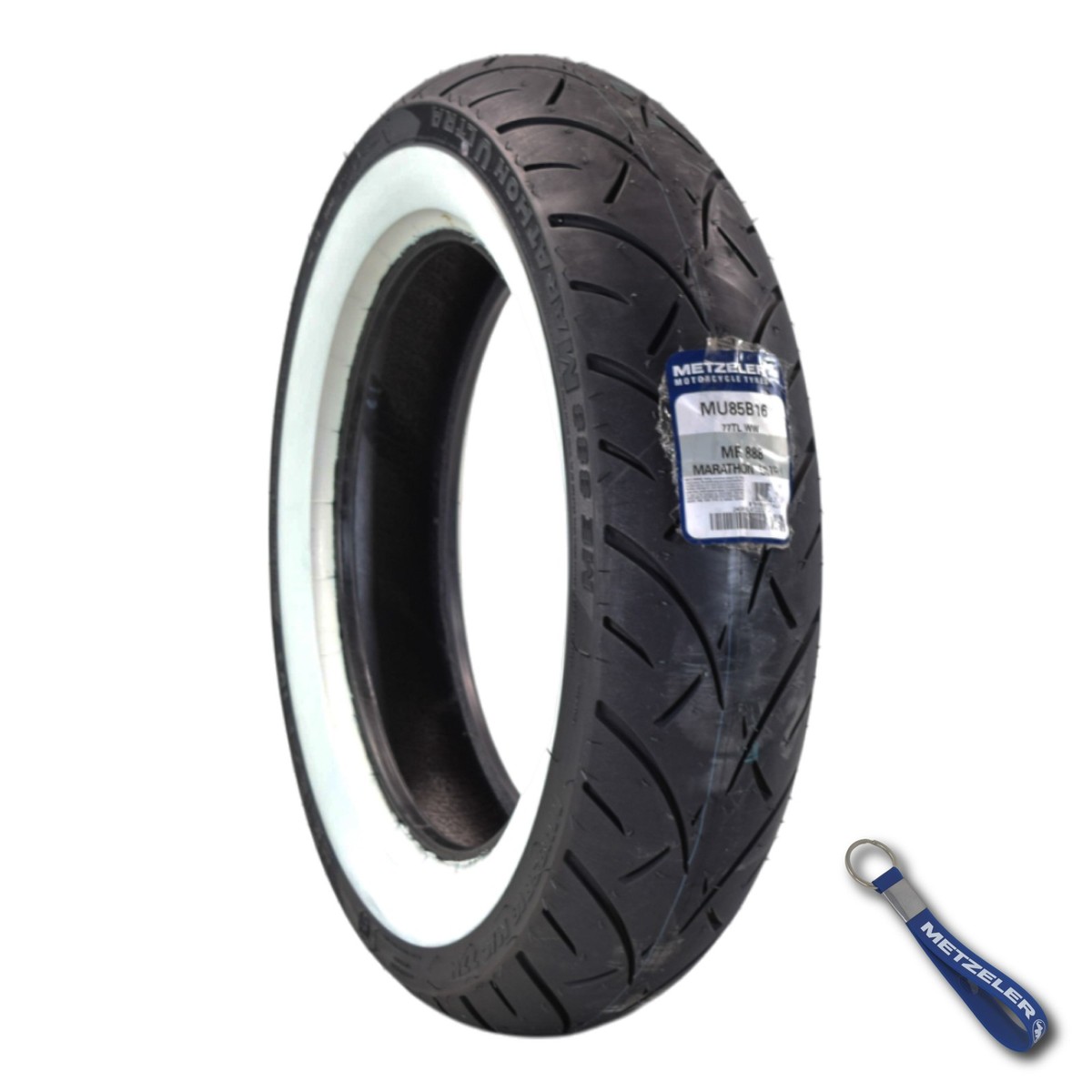 METZELER MARATHON ULTRA タイヤ付きホイール16インチ Metzeler ME 888 Marathon Ultra White Wall MU85 B16 Rear Tire with