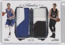 2016-17 Flawless Dual Diamond Memorabilia 19/25 Dario Saric Dragan Bender 3d3