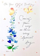 95th BIRTHDAY CARD "Wishing you joy and a happy birthday "