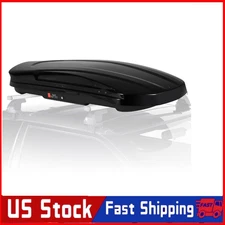 17 Cubic Feet Car Top Cargo Carrier Vehicle Roof Mount Luggage Storage Box 2 Key