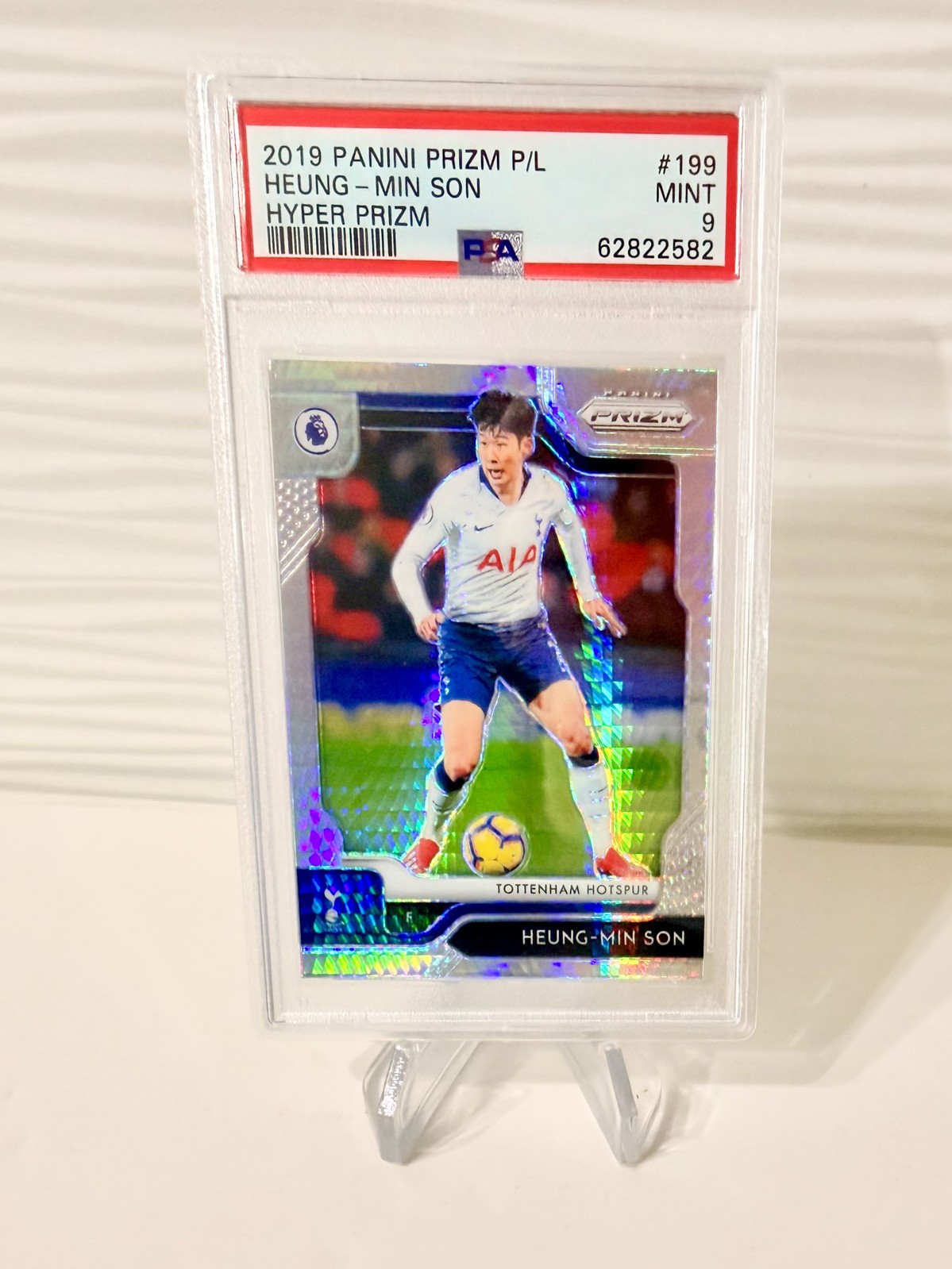 2019-20 Panini Prizm Premier League- Heung-Min Son #199 Hyper South Korea PSA 9
