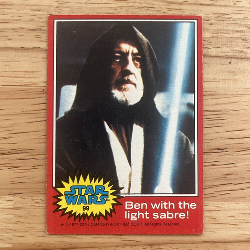 1977 Topps Star Wars #99 Ben with the light sabre! — Raw
