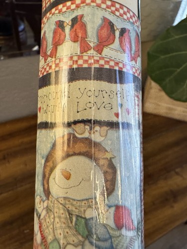 Vtg Finishing Touch Christmas Wrapping Paper SNOWMEN Red Gingham MaryE Lk 40 SQ - Picture 9 of 14