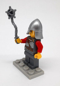 LEGO Lion Knight Minifigure cas478a, 9349 Retired Vintage, Mace & Helmet