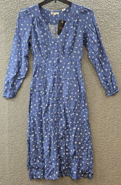 Levi's Sarina Midi Dress Women's XS Giada Floral Button Closure