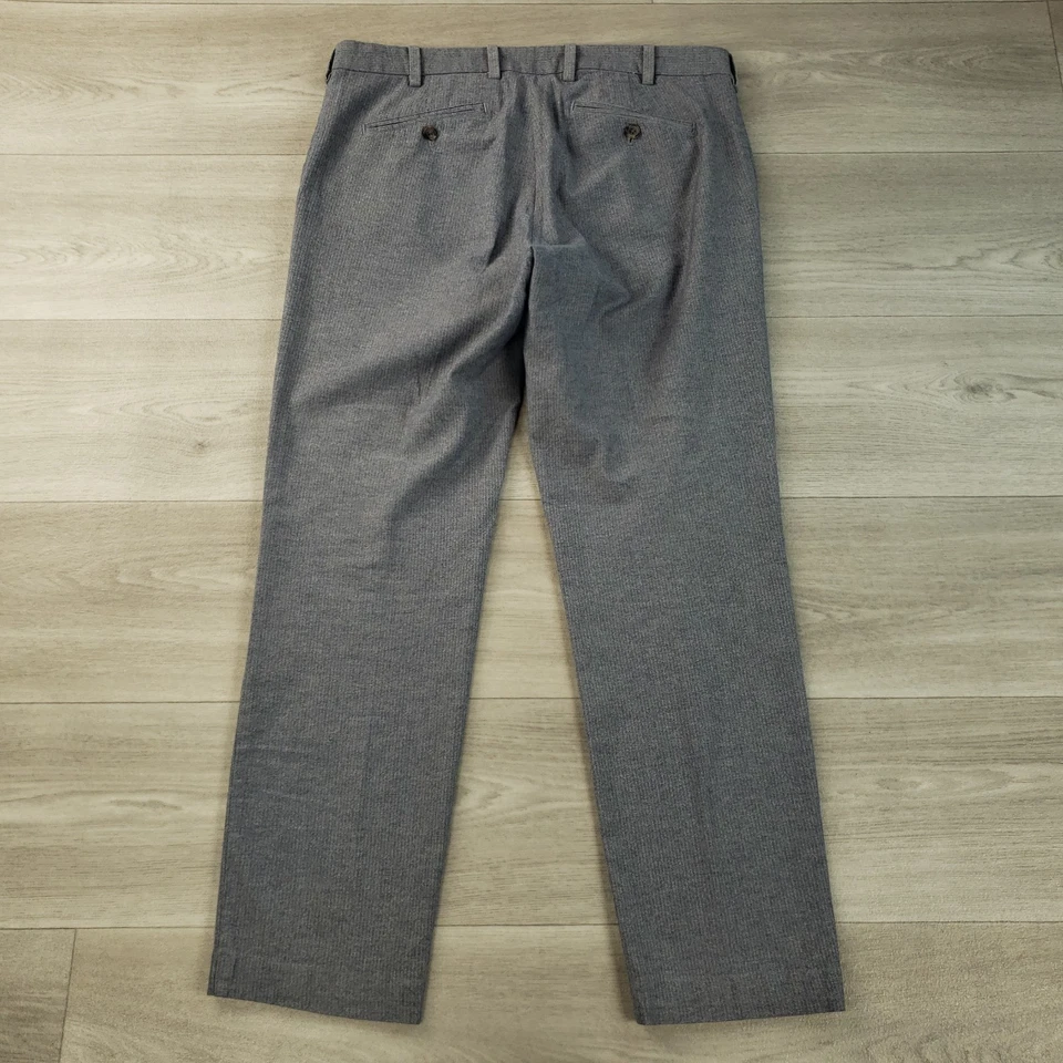 Pantalones de lana rojos Brooks Brothers para hombre 34X32 (act 35X29) gris algodón espiga Foto 4 de 4