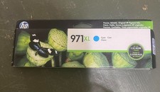 NEW Sealed - Genuine Hewlett Packard HP Ink Cartridge 971XL Cyan EXP 2017 