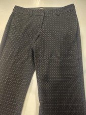 Express Pants Womens 6 Navy Geo Editor Barely Boot Stretch Office Work Preppy
