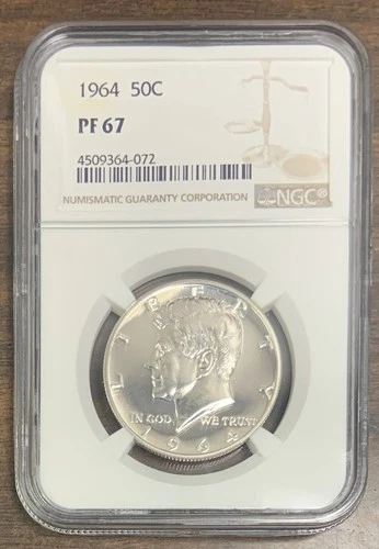 1964 KENNEDY SILVER HALF DOLLAR 50C NGC PF67