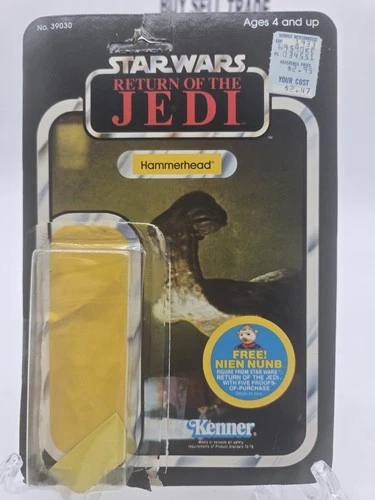 1983 Star Wars ROTJ HAMMERHEAD (Transition) Card Back Only W/ Bubble & FOOTER