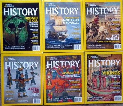National Geographic *HISTORY* Magazine - Six (6) Issues from 2021 - Complete