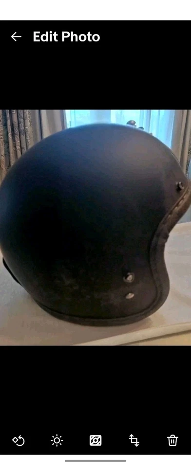 Harley Davidson Bootlegger's Pass 3/4 Helmet Matt Black XXL Vintage  - Image 4 of 4