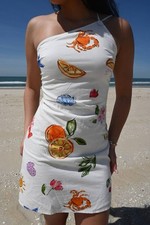 Pretty Garbage Summer Print One Shoulder Mini Dress Size L