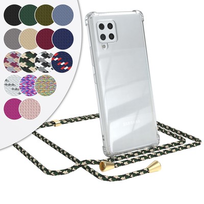 EAZY CASE für Samsung Galaxy A42 5G Hülle mit Band Handykette transparent Cover