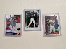 Topps Chrome, Topps Chrome black, and Stars of the MLB James Wood RC, Lot of 3