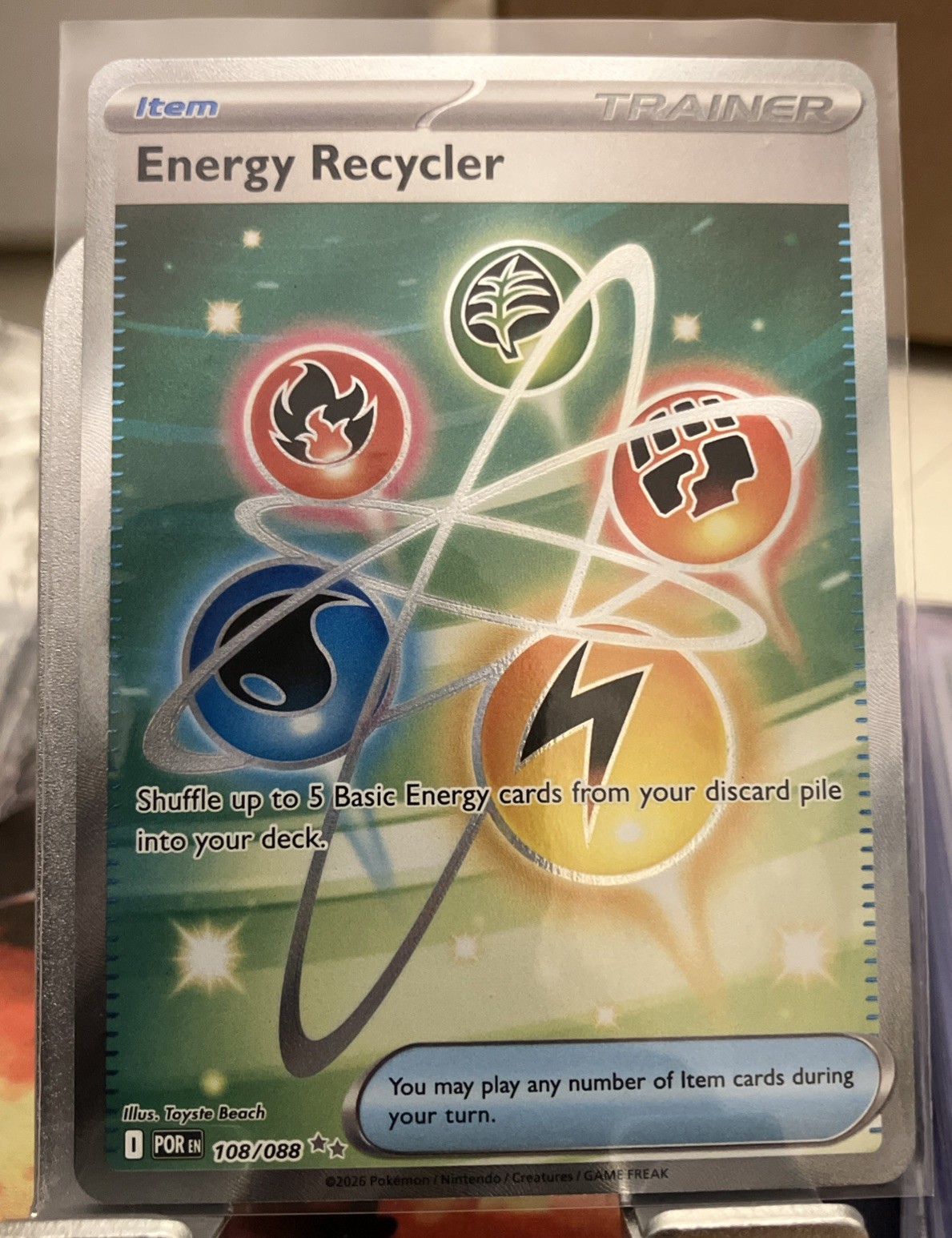 Pokemon Energy Recycler 108/088 Perfect Order Full Art Trainer Pokemon TCG