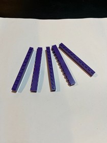 LEGO-NEW- #6112-DARK PURPLE-1 X 12 BRICK-5 PIECES