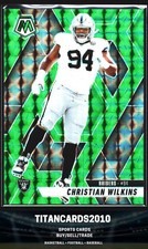 Christian Wilkins 2025 Panini Mosaic Green Prizm Las Vegas Raiders #170