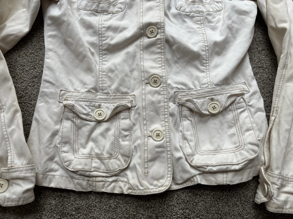 Vintage Y2K Aeropostale Canvas Button Up Shirt Jacket Womens Medium 2000s Preppy - Image 2 of 4