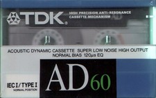 Cassette audio vierge  TDK 60 mns