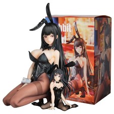 Figura Hina Anime 18CM Anime Bunny Girl Feina Negro Seda Figura de Acción PVC Modelo Adulto