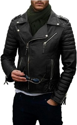 Men Leather Jacket Real Lambskin Stylish Black Handmade Casual Biker Motorcycle
