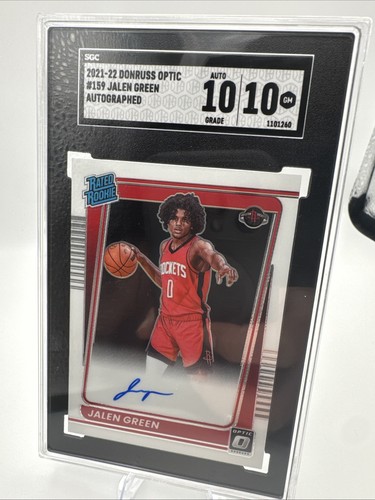 Jalen Green [Gold Signature] #159 2021 Panini Donruss Optic card