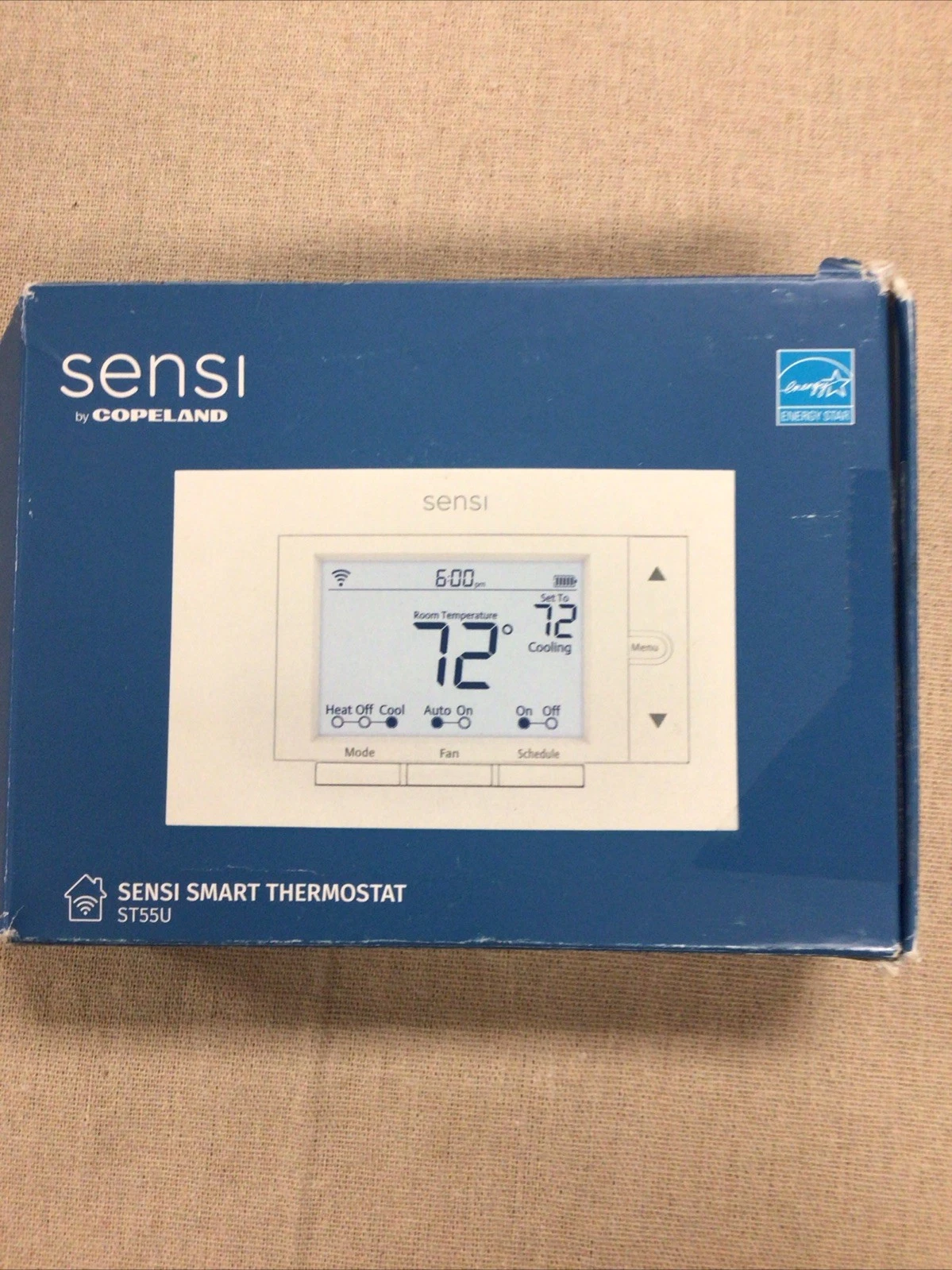 Sensi Wi-Fi Smart Thermostat ST55U White Energy Star New Open Box