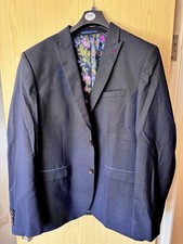 NEXT Men’s Signature 2-Piece suit - Navy Check, Slim Fit