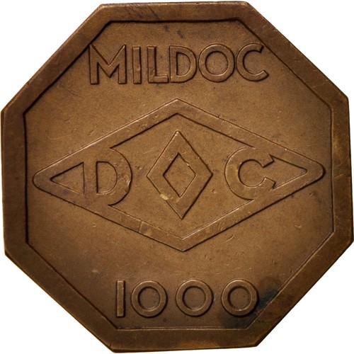 [#404093] Frankrijk, Medal, Mildoc society, Young child, Business & industry, Tu - Afbeelding 2 van 2