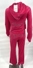 Juicy Couture Vixen Pink  Velour Track Suit Tracksuit Set NWT $199 Womens M