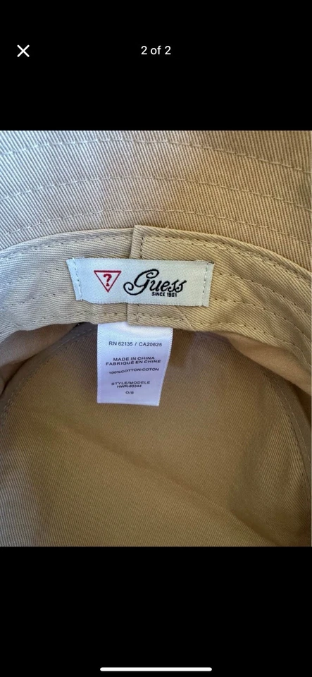 Sombrero de cubo Guess color caqui Foto 2 de 2