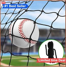 Baseball Softball Backstop Net 10x7 ft Nylon 163 lb Break Strength 45mm Mesh