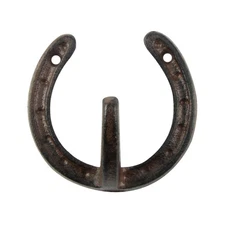 Metal Horseshoe Hat/Coat/Tack/Key Wall Hook/Bath Towel Rack Rustic Western Decor