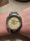 Seiko 5 Sports 7S36-0180 Rare Full Lume Dial Auto Japan Vintage W/ FKM Strap