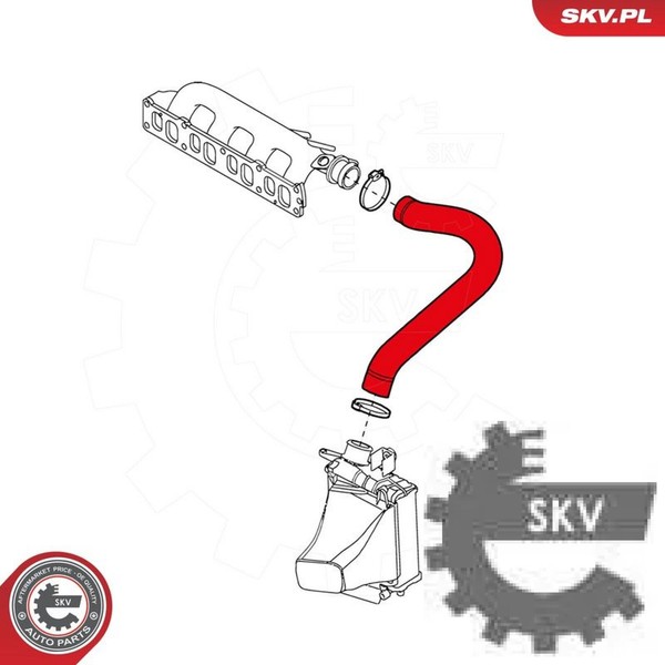 Esen SKV 24SKV221 Ladeluftschlauch Turboschlauch Ansaugschlauch FüR Alfa Romeo-image