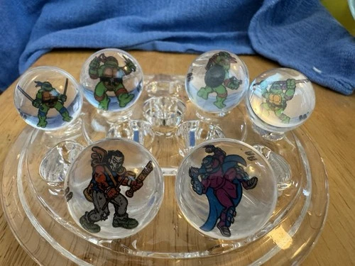 VINTAGE TEENAGE MUTANT NINJA TURTLES 1990 - RAD ROLLERS - ACTION MARBLES