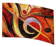 COLOR GUARD FLAGS MELODIC FLAMES SILKS - NEW ...