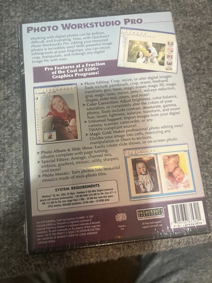 2007 QuickStart Photo Workstudio Pro Version CD ROM New Sealed - Image 3 of 3